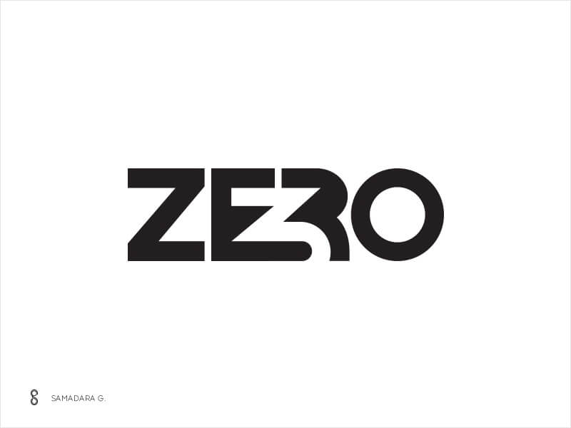 Simple Logo Examples 3Zero Logo