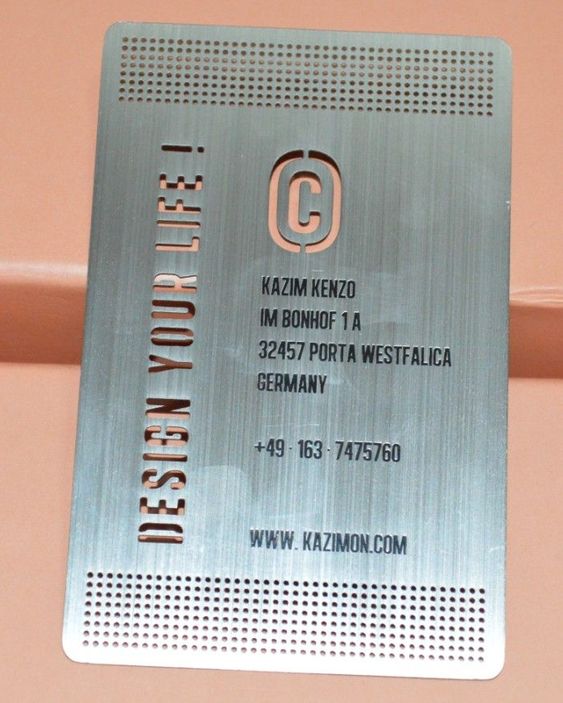 Metal business card
