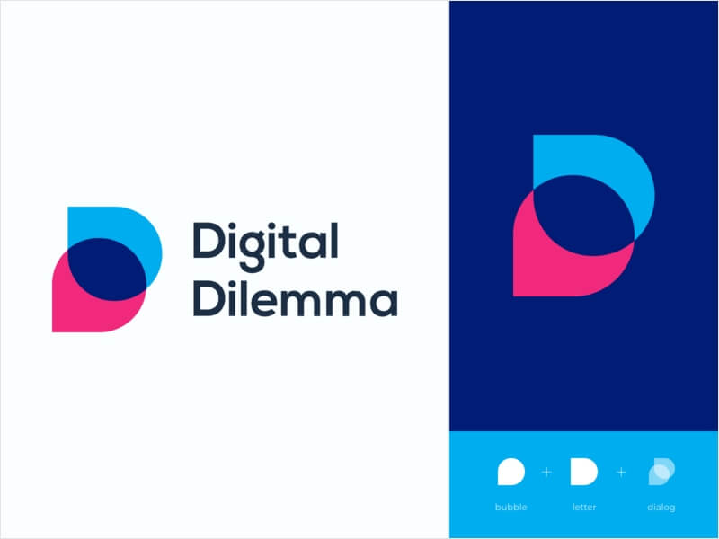 Simple Logo Examples Digital Dilemma Logo 