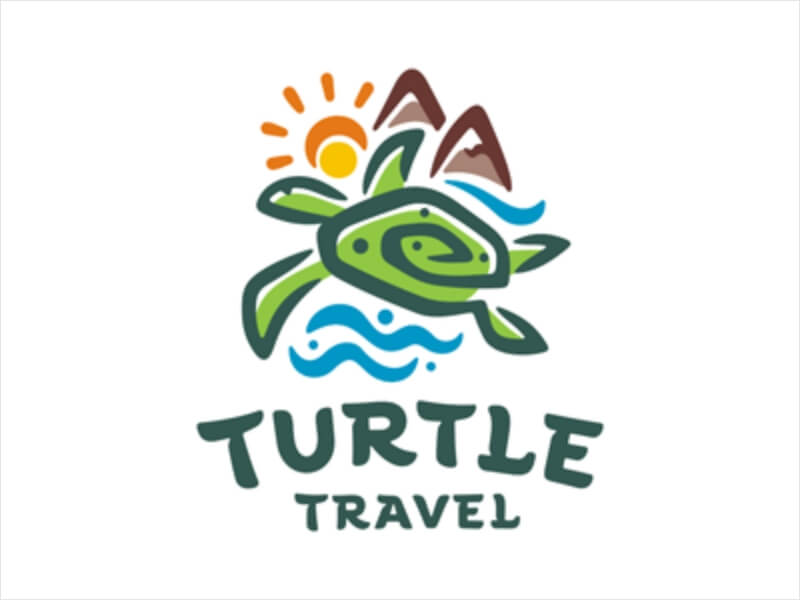 Travel Logo examples Turtle logo