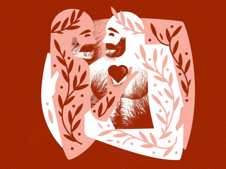 LGBT illustration Valentine’s Day card example