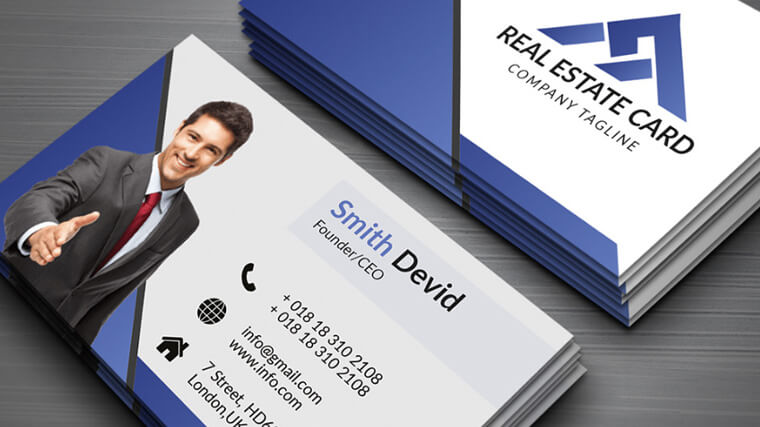 Business card design for real estate agent