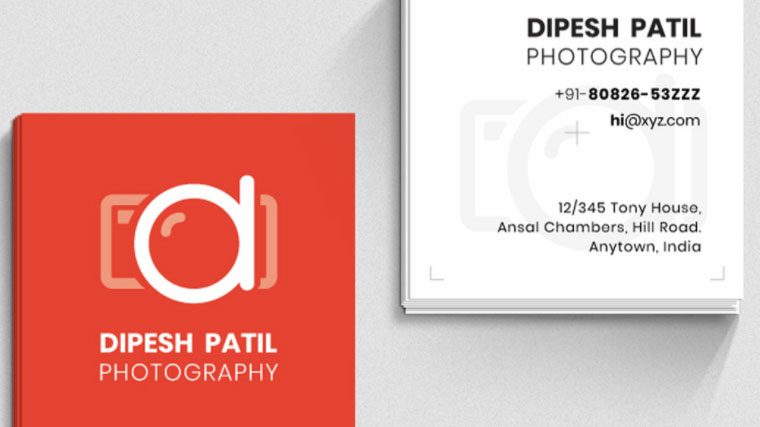 Clean monochrome business card design