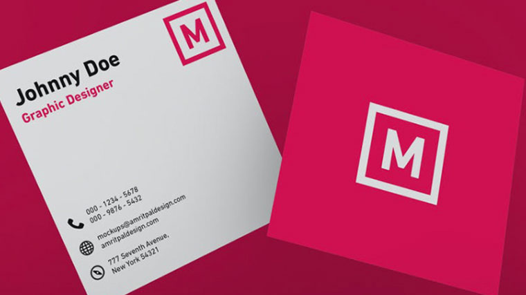 Creative square business card design