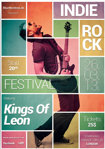 Indie Rock Festival Poster Example
