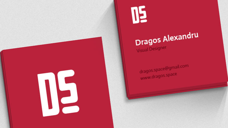 Minimalistic typography business card example