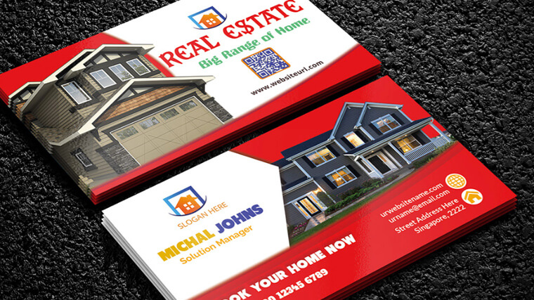Abstract business card design for real estate