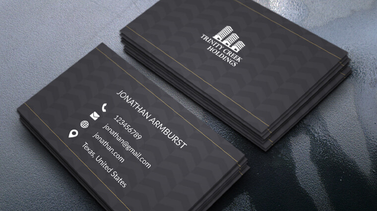 Black and white business card real estate