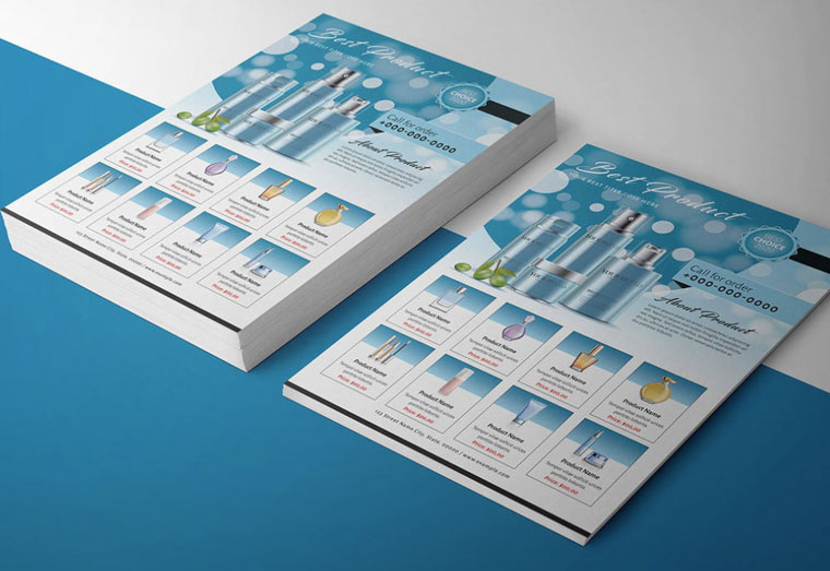 blue sale flyer design example