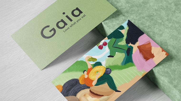 Business card with Illustration