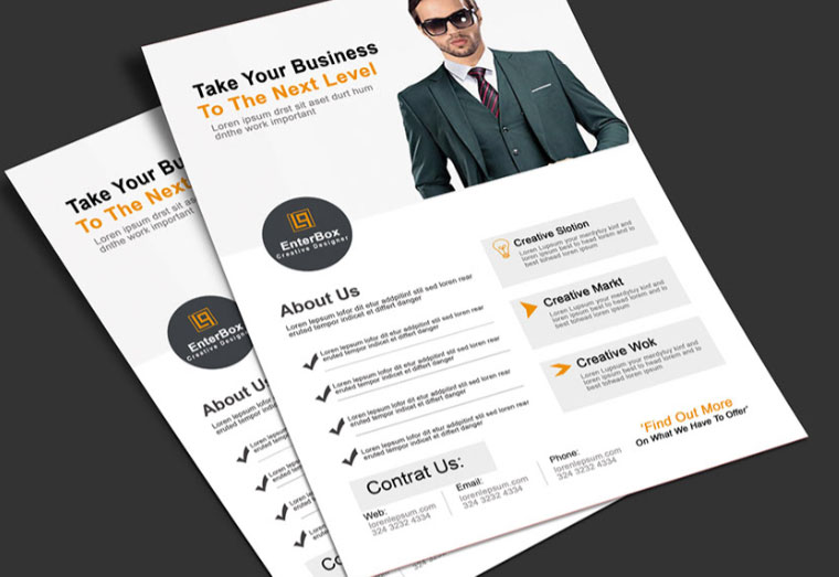 clean business flyer example