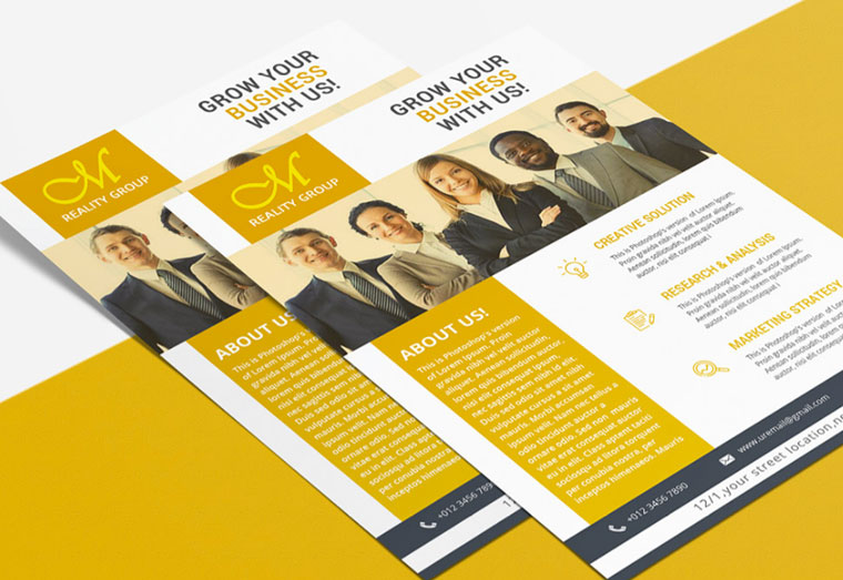 corporate yellow flyer design
