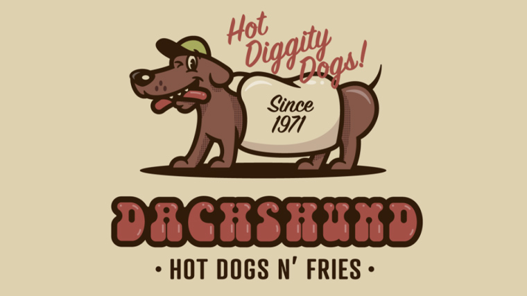 Creative hot dog logo design