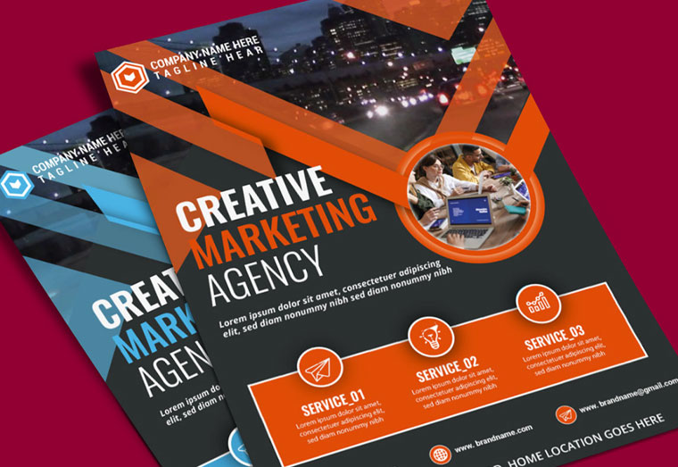 creative marketing agency flyer
