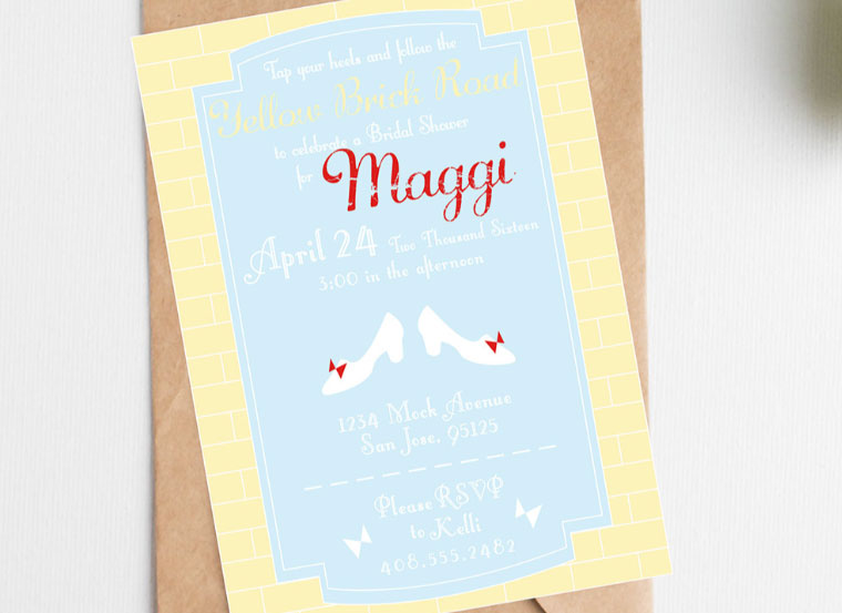 Cute invitation card for baby shower