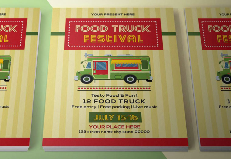 good food truck flyer example