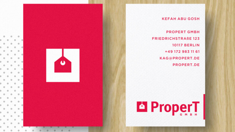 Minimal design of real estate business card