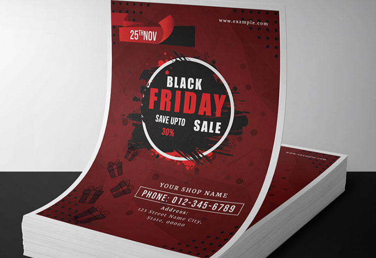 nice black and red sale flyer design
