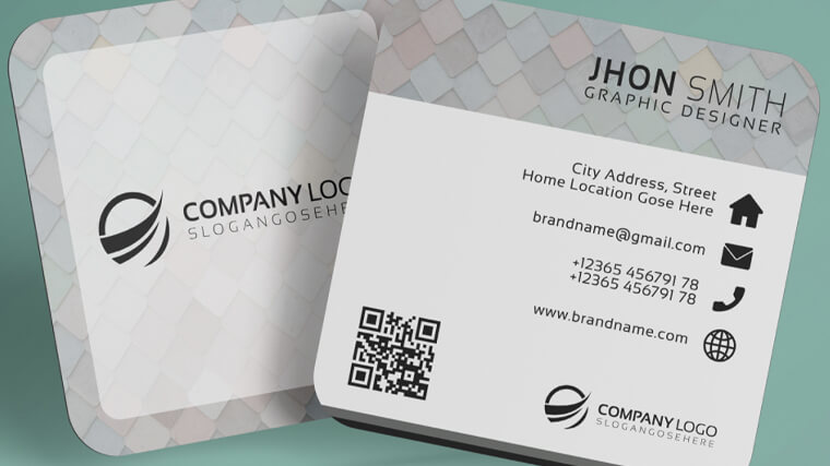 Rounded business card square type