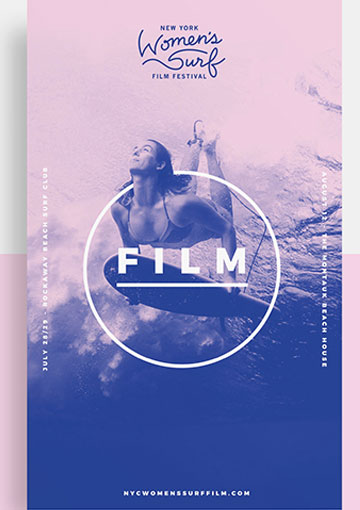 Minimalist film festival poster example