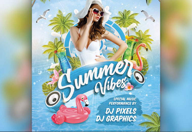 summer party flyer design