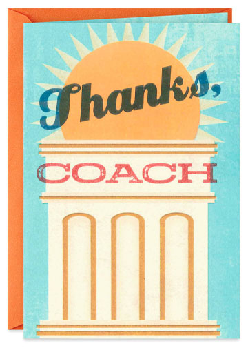thanks coach card design