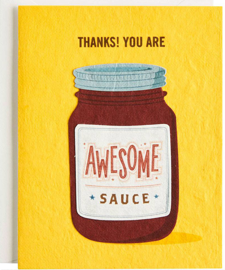 thenk you you are awesome sauce card design