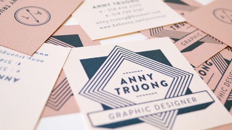 Vintage Style Business Card in Square Dimension