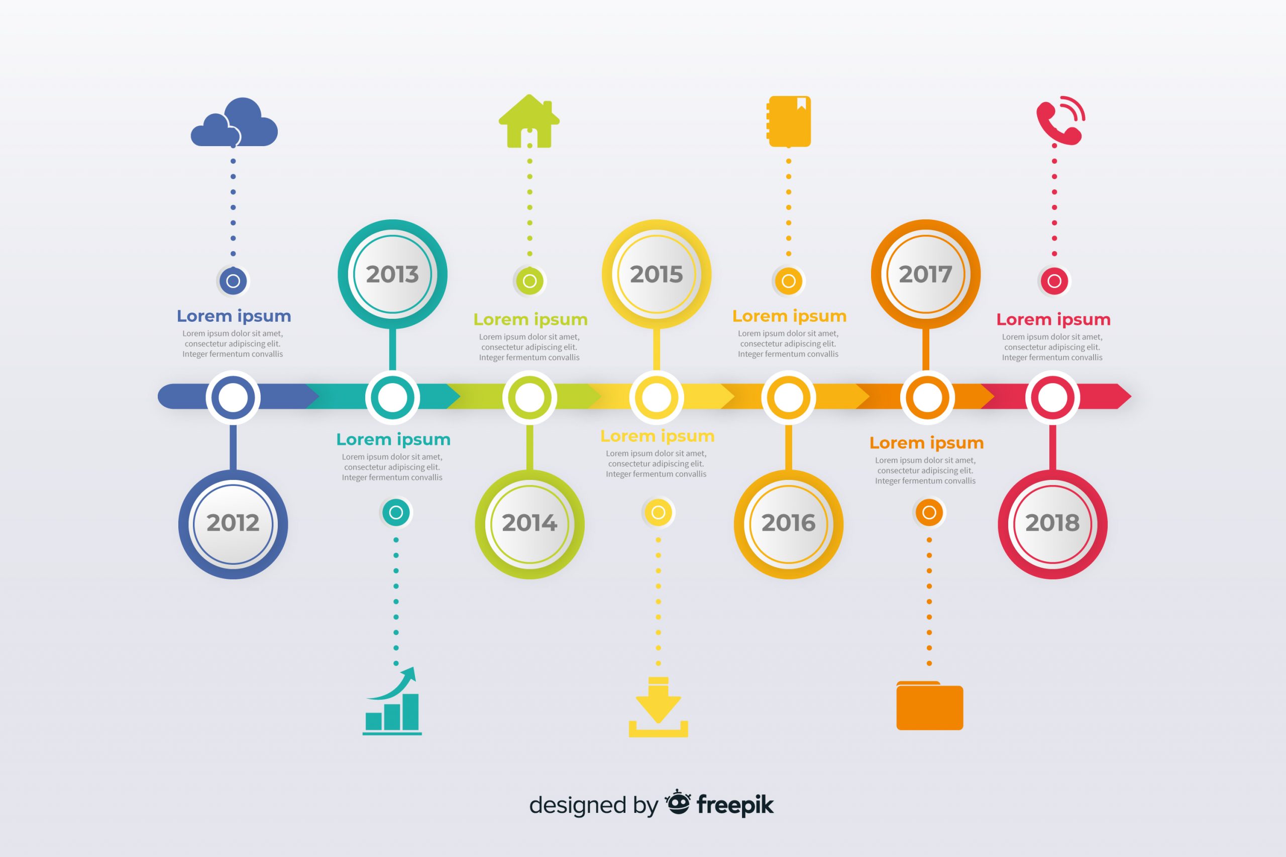 free timeline infographic templates