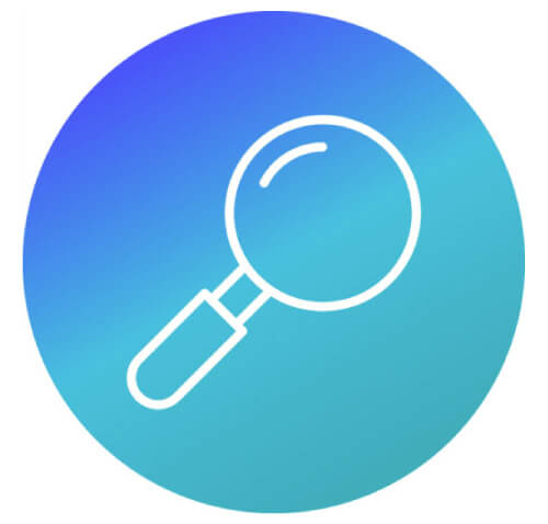 Free Blue Search Vector Icon