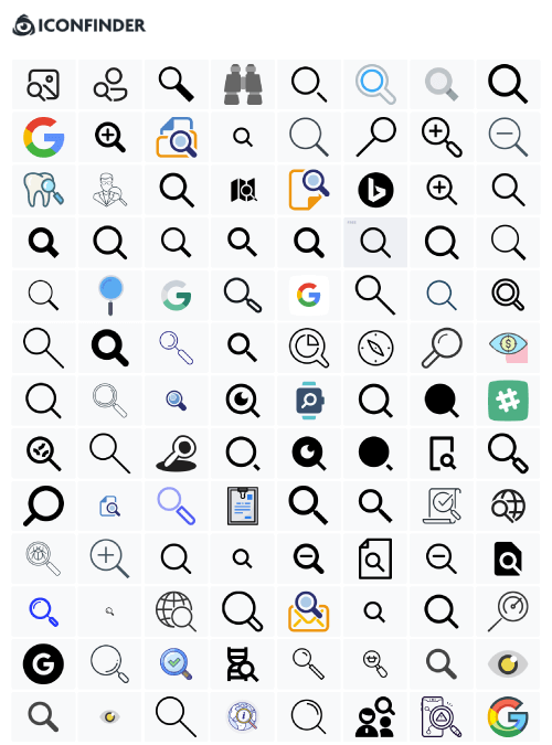 Free Search Icons Ready To Use For Your Website