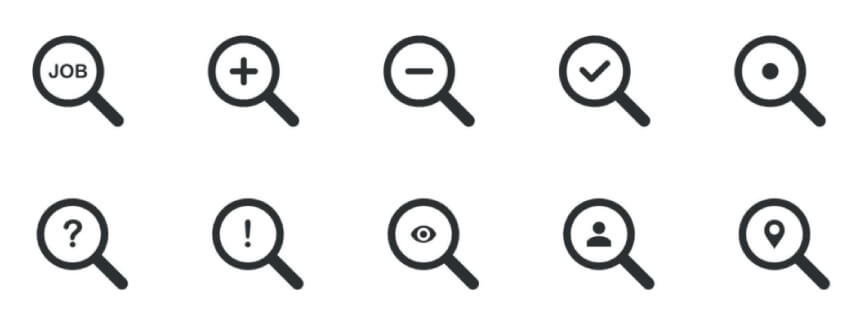 MAGNIFYING GLASS PLUS Vector Icons free download in SVG, PNG Format