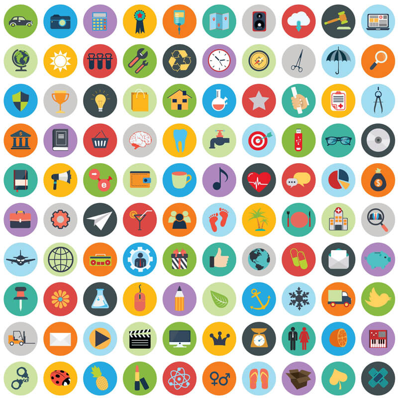 Free colorful icons mega pack
