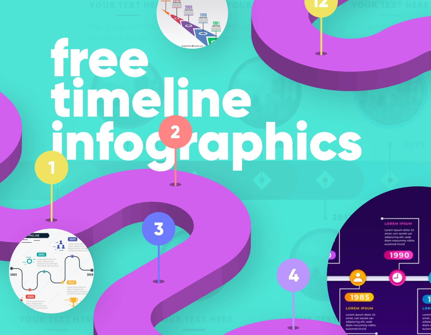 Timeline infographic templates