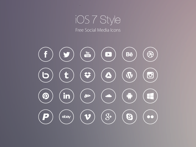 Free Social Media Icons In Different Graphic Styles