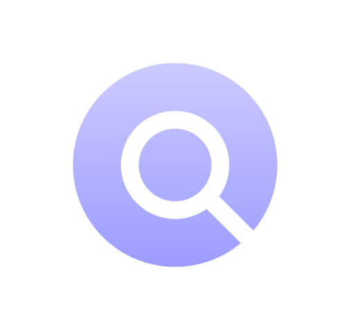 Purple simple flat search icon