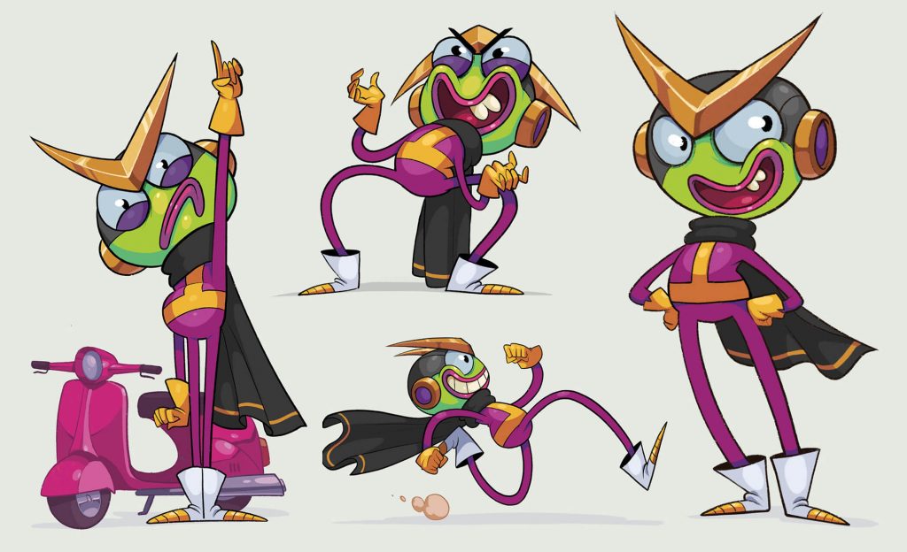 Really Good Character Design - Cool Green Evil Villain