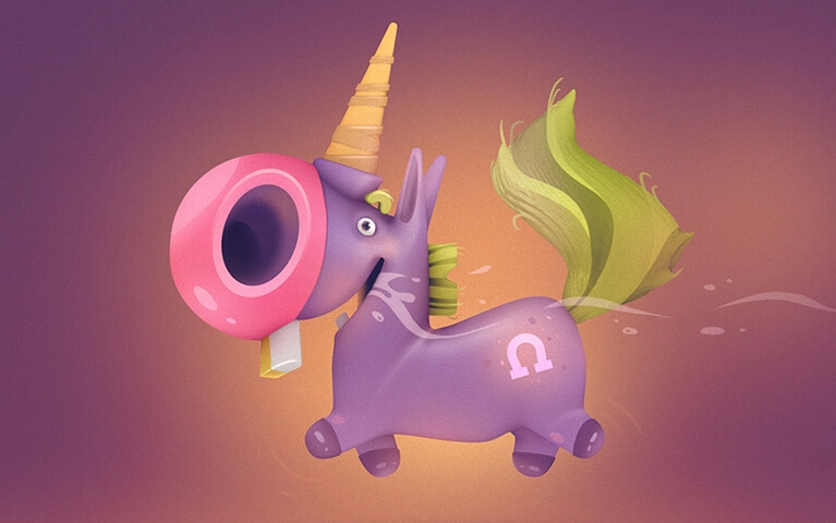 Really Good Character Design - Cute and Funny Unicorn Character