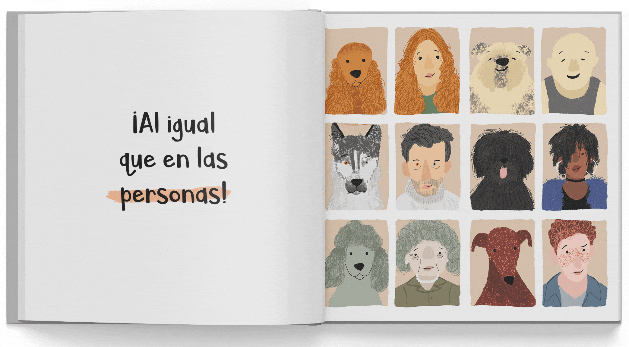 Huellitas - cute illustrations from children book with dogs