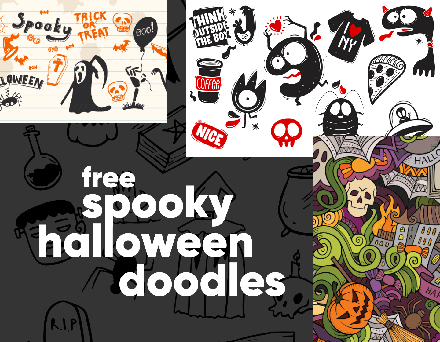 Free Halloween Doodles collection