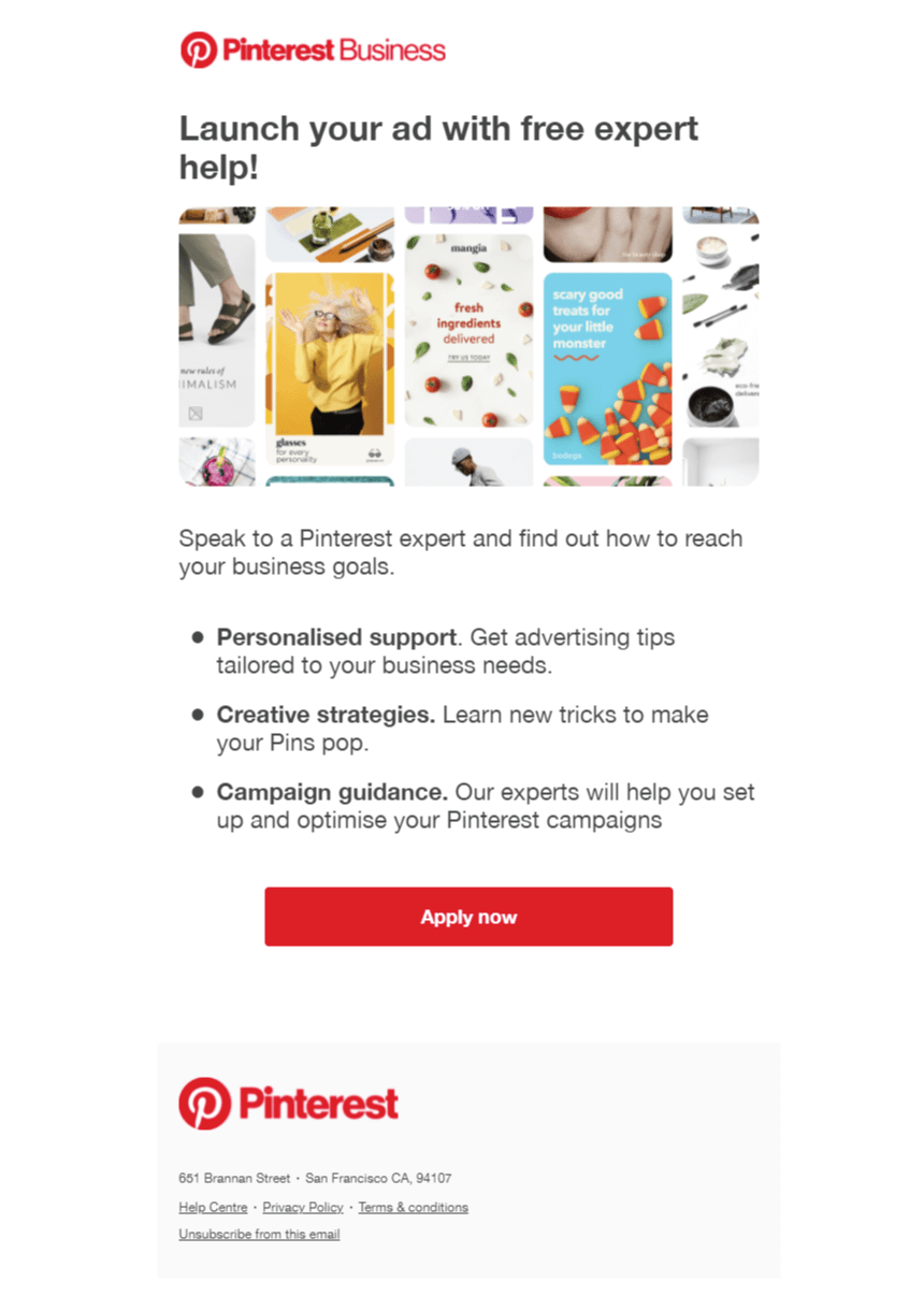 Pinterest: Real Life Email Blast Example 01