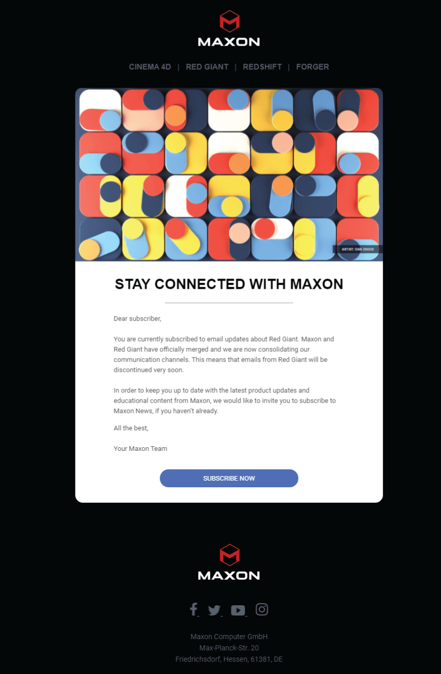 Maxon: Real- Life Email Blast Example 11