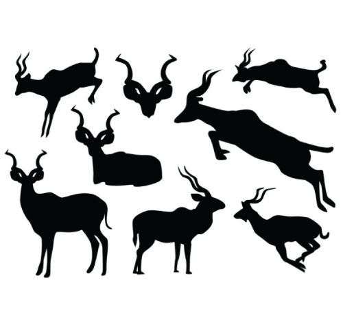 8 Free Vector Deer Silhouettes