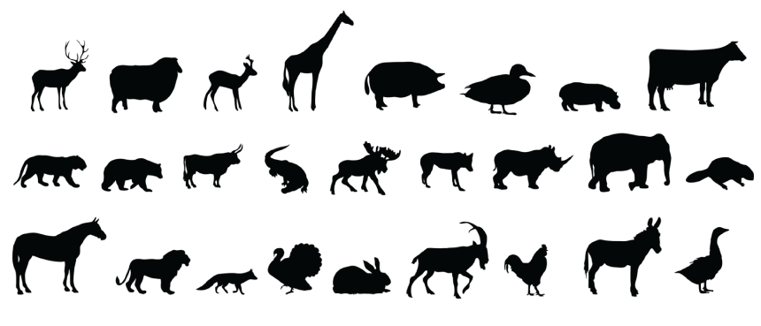 26 Free Printable Wild Animal Vector Silhouette Shapes