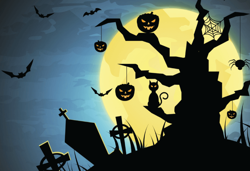 Free Halloween Silhouette Background Concept