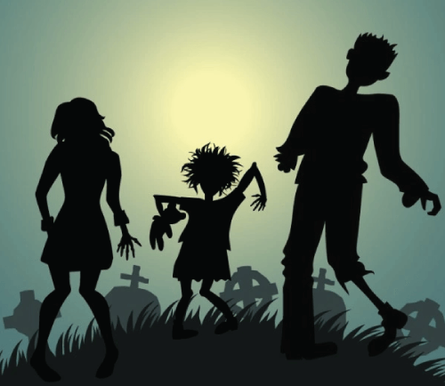 Free Zombie Silhouette Background