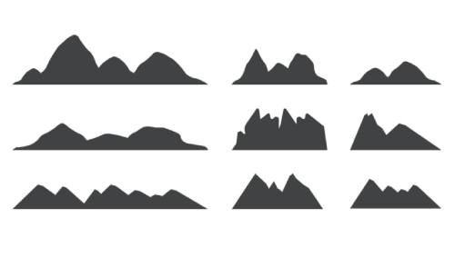 9 Free Mountain Shapes for Backgrounds