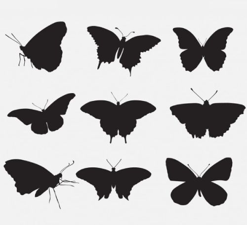 9 Free Butterfly Shapes