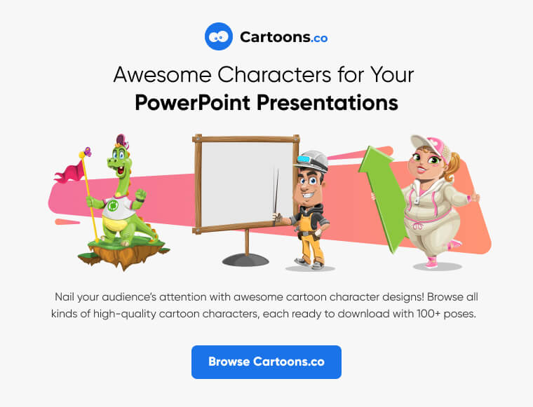Cartoon characters for PowerPoint presentations