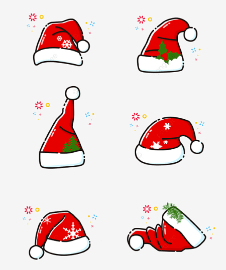 Christmas Hat PNG Transparent Photographic and Clipart Images 30